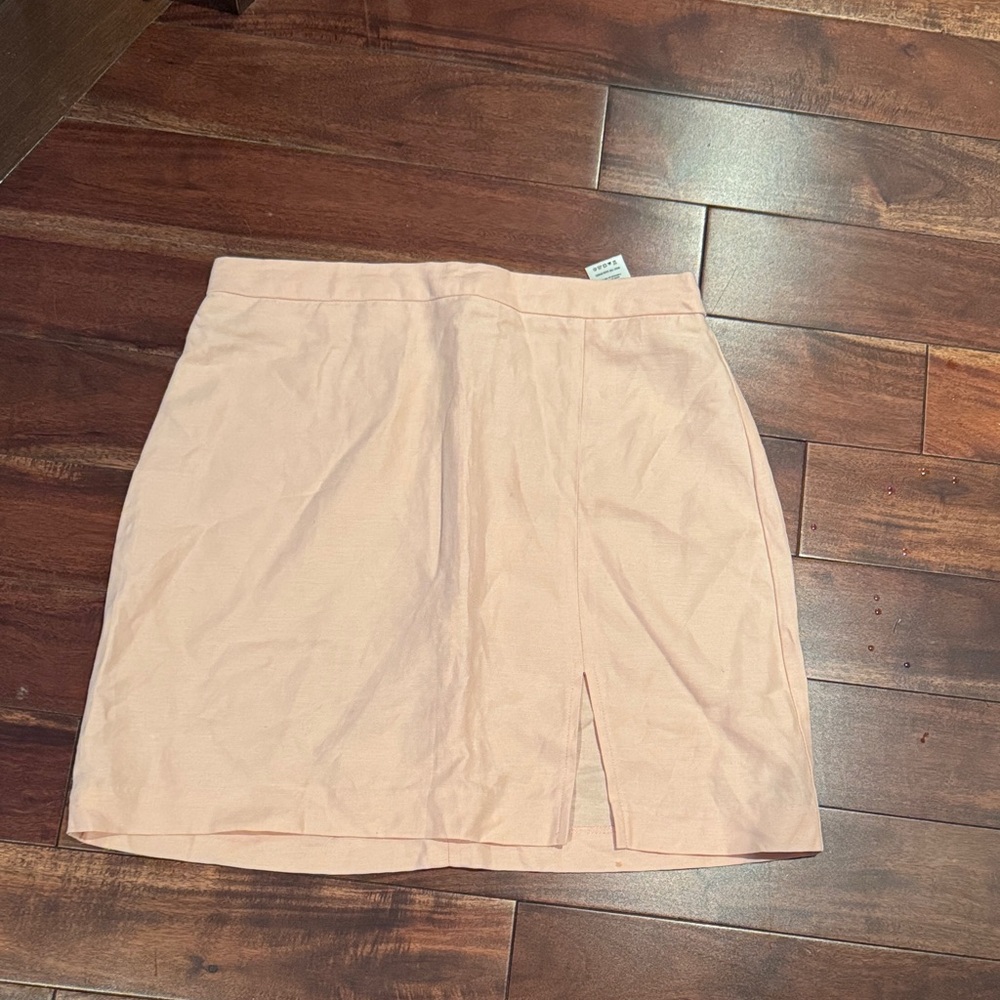 Wilfred Light Peach mini linen skirt